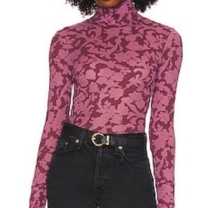 Free People Pink Floral Long Sleeve Top